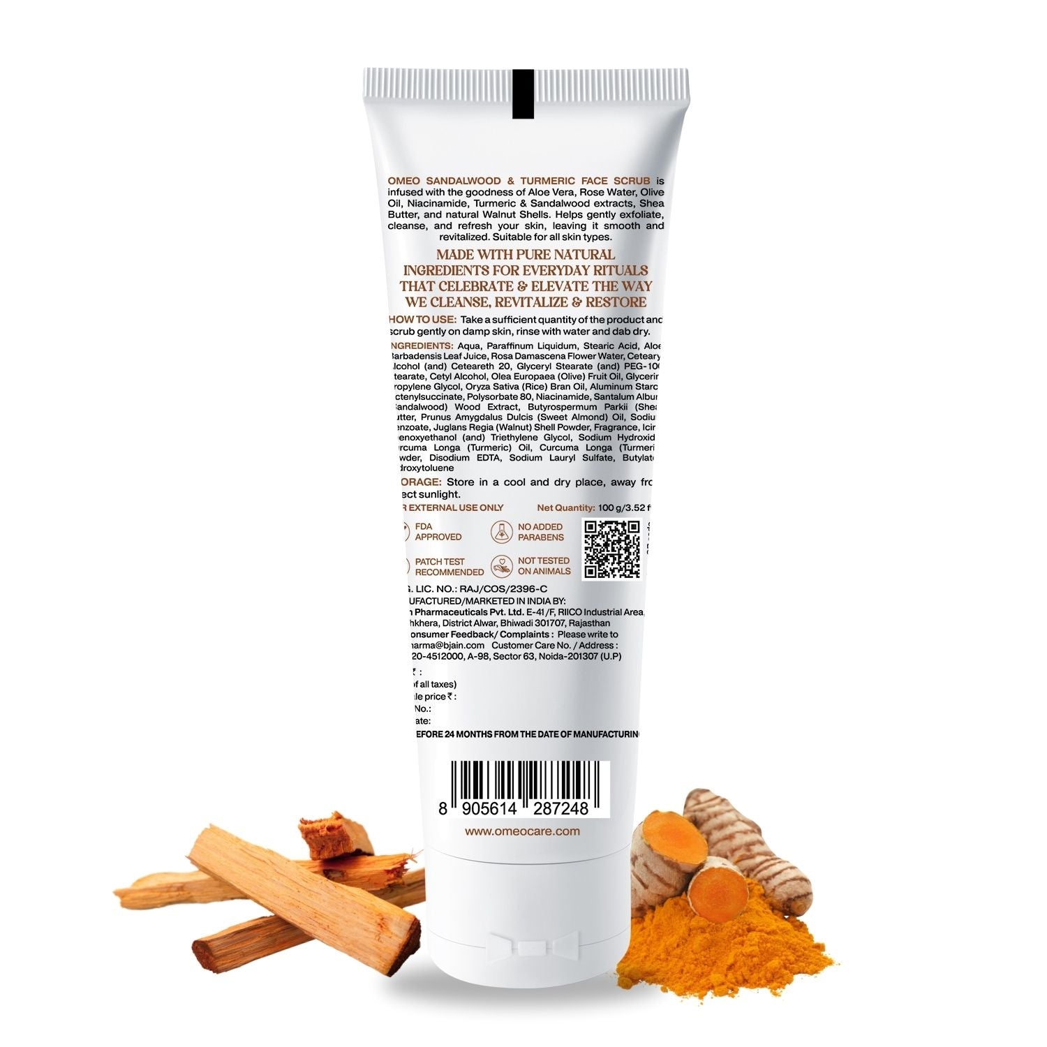 Omeo Sandalwood & Turmeric Face Scrub