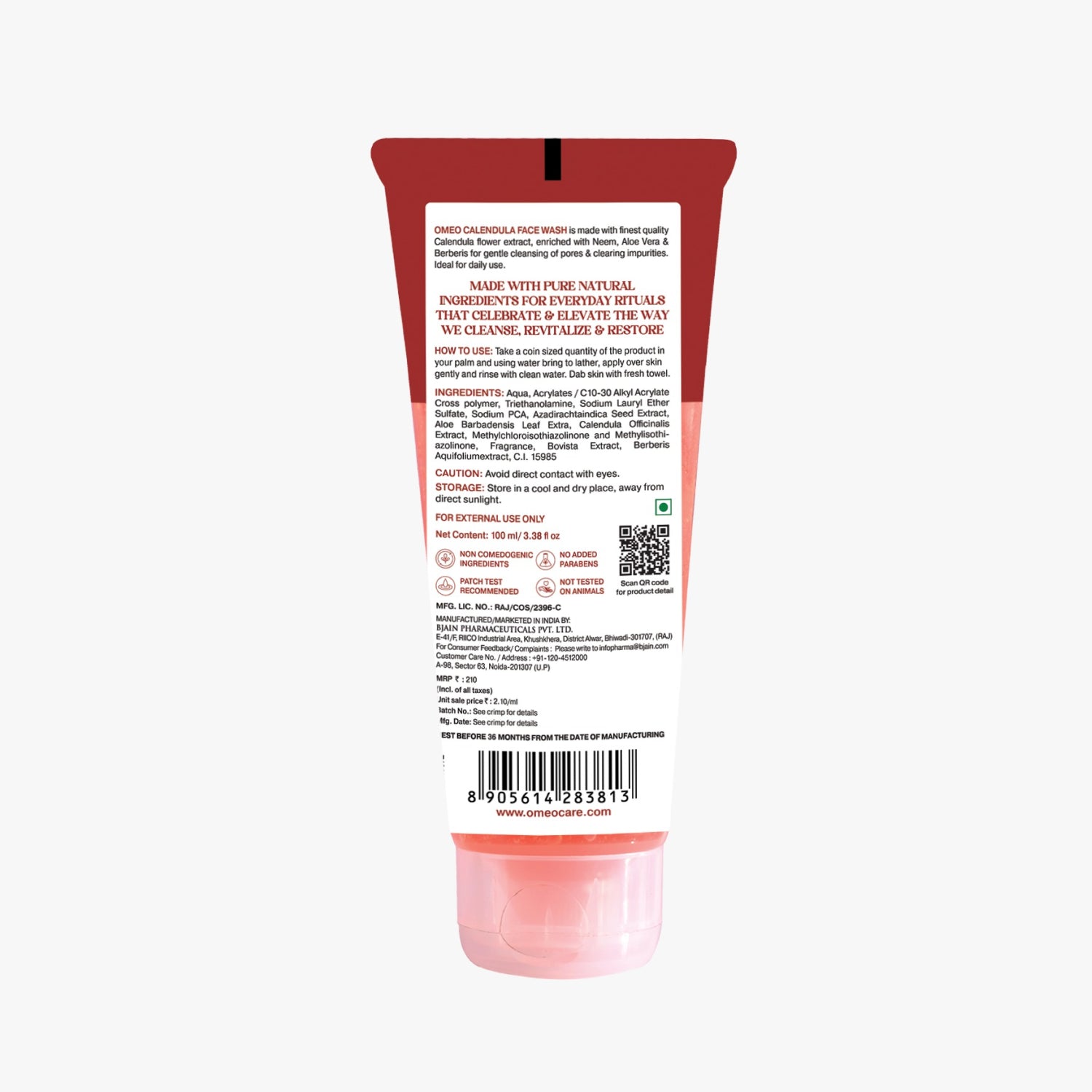 Omeo Calendula Face Wash with Neem & Aloe Vera