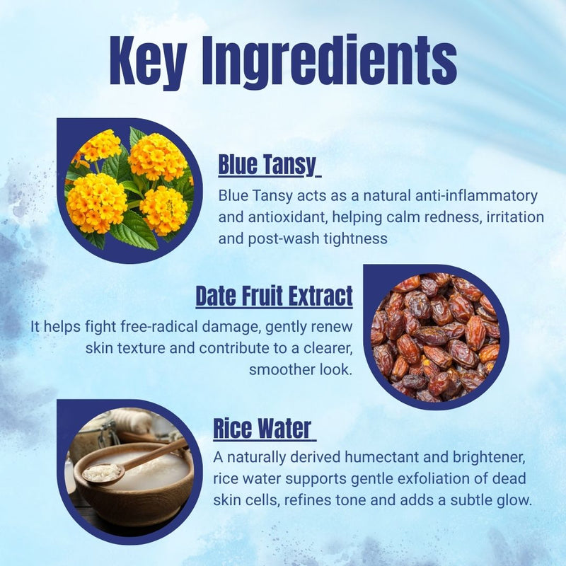 OMEO BLUE TANSY HYDRATING FACE WASH 100ML