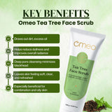 Omeo Tea Tree Face Scrub 100G