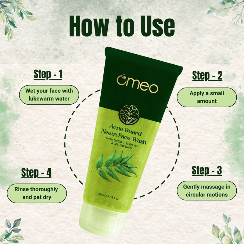 Omeo Acne Guard Neem Face Wash (100ML)