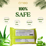 Omeo Aloe Vera Refreshing Wipes (Pack of 2)