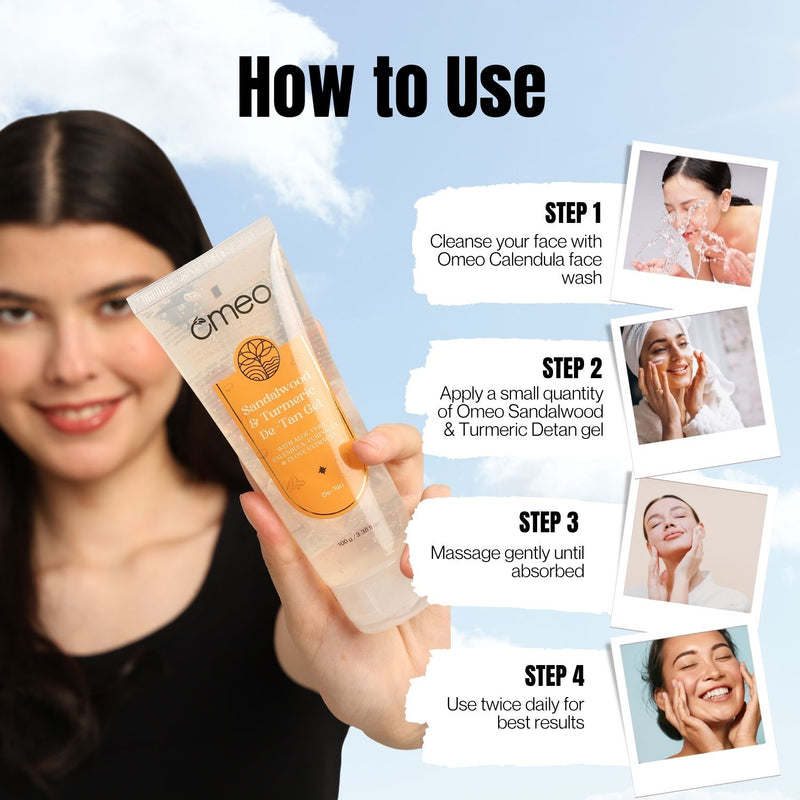 OMEO Sandalwood & Turmeric De-Tan Gel