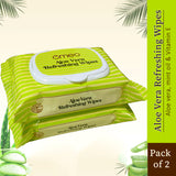 Omeo Aloe Vera Refreshing Wipes (Pack of 2)