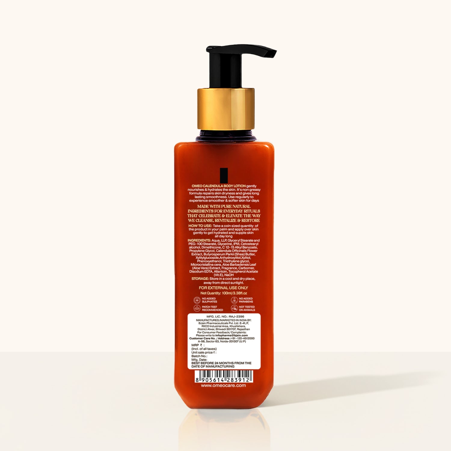 Omeo Calendula Body Lotion With Shea Butter, Hydrating