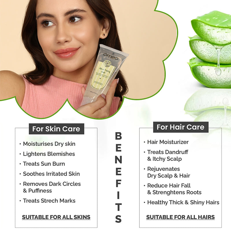 Omeo Aloe Vera Gel for Face & Skin (100g)