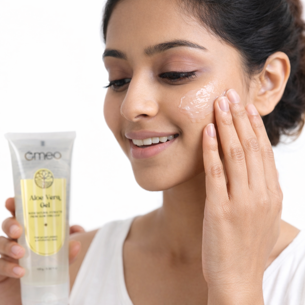 Take a small amount & gently spread on your face.