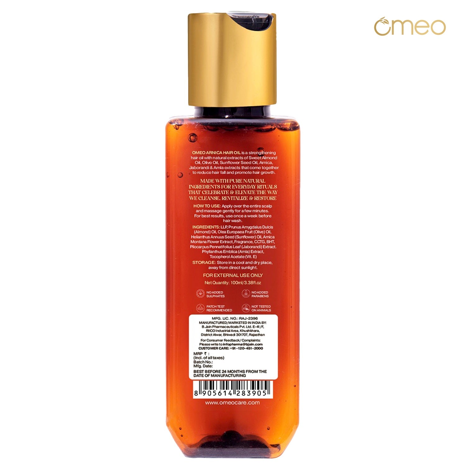 Omeo Arnica Montana Hair Oil with Jaborandi (100ml)