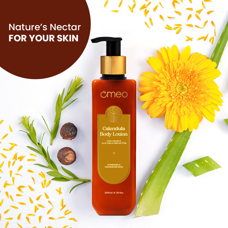 Omeo Calendula Body Lotion With Shea Butter, Hydrating (200ml)