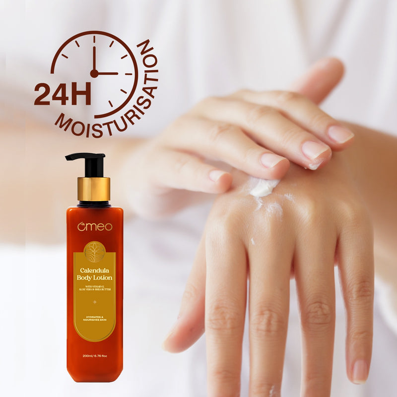 Omeo Calendula Body Lotion With Shea Butter, Hydrating (200ml)