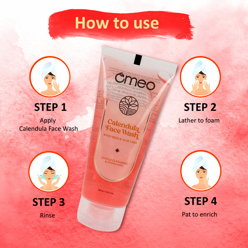 Omeo Calendula Face Wash with Neem & Aloe Vera (100g)