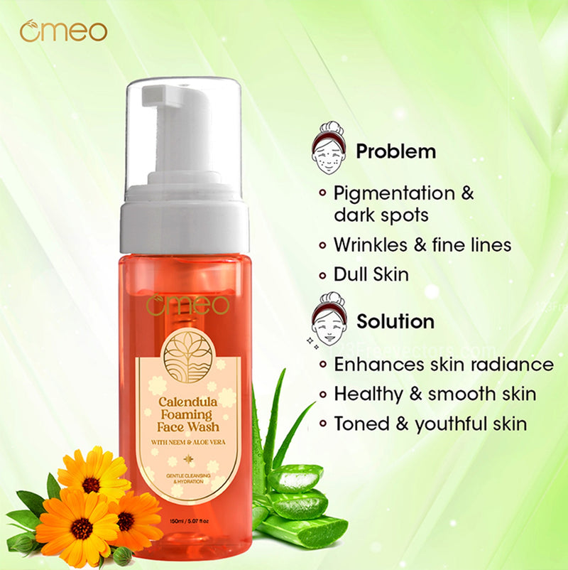Omeo Calendula Foaming Face Wash (150ml)