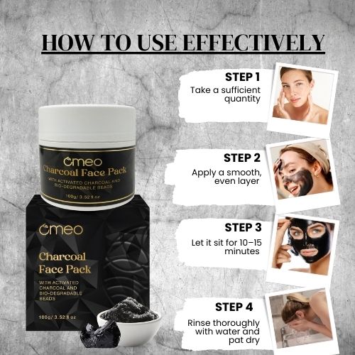 OMEO CHARCOAL FACE PACK 100GM
