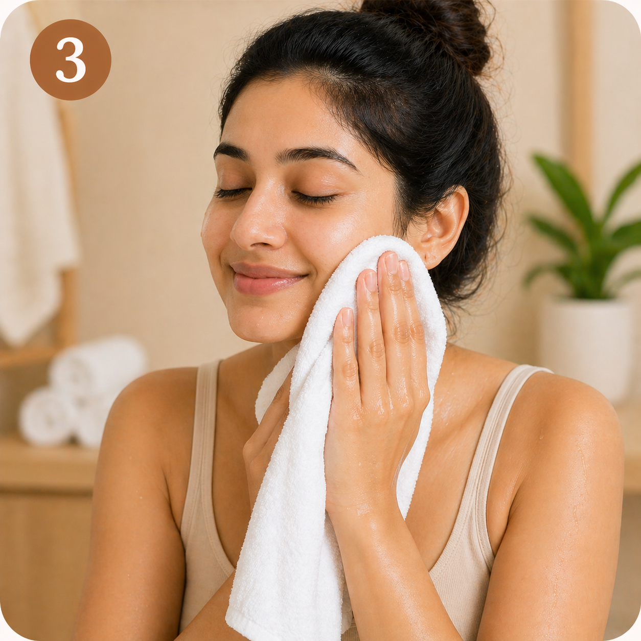 Rinse thoroughly and pat dry for smooth, fresh skin.