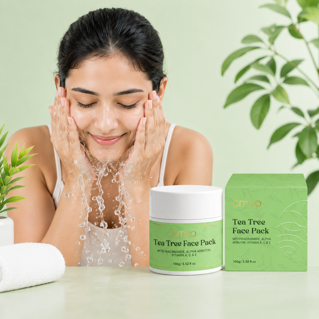 Take a small amount on clean skin