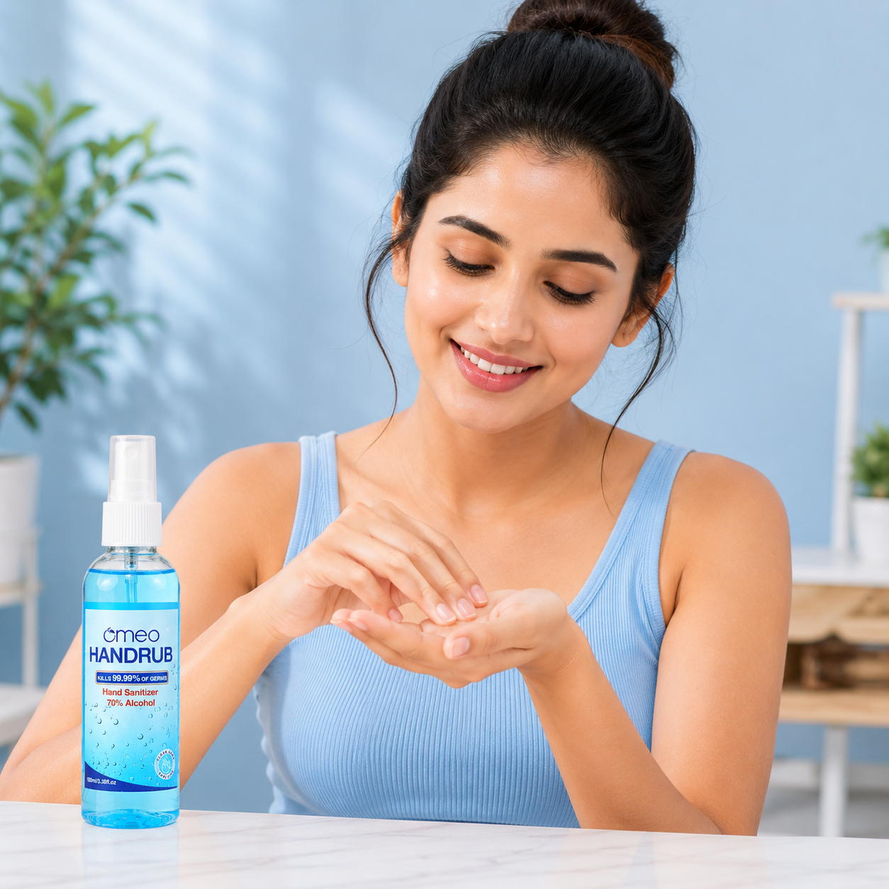 Apply Sanitizer on Your Palm