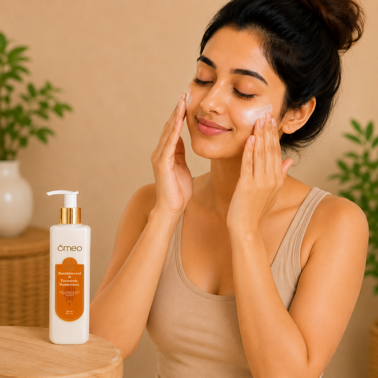 Gently rub and blend evenly onto your face & neck.