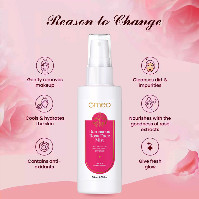 Omeo Damascus Rose Face Mist 50ml