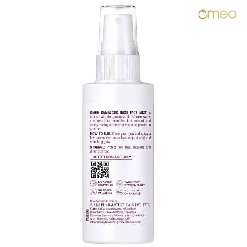 Omeo Damascus Rose Face Mist 50ml