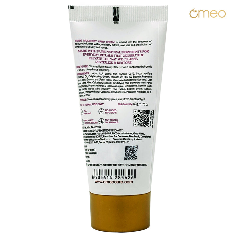 Omeo Mulberry Hand Cream 50g