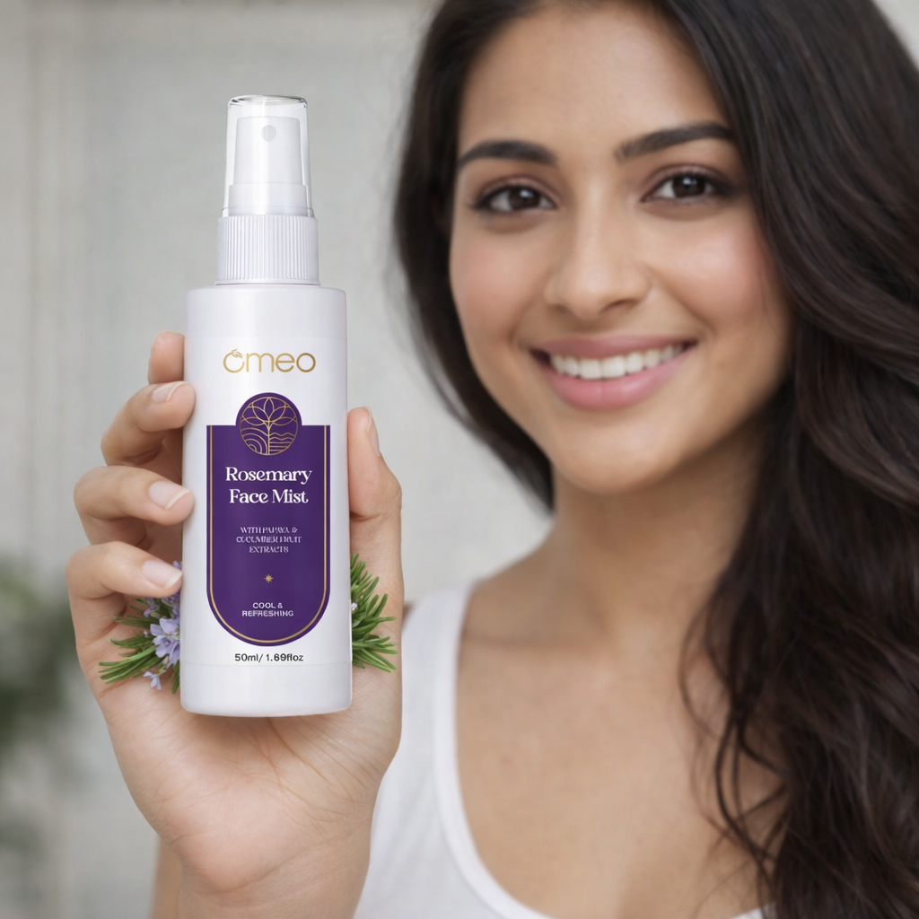 Spray evenly on face