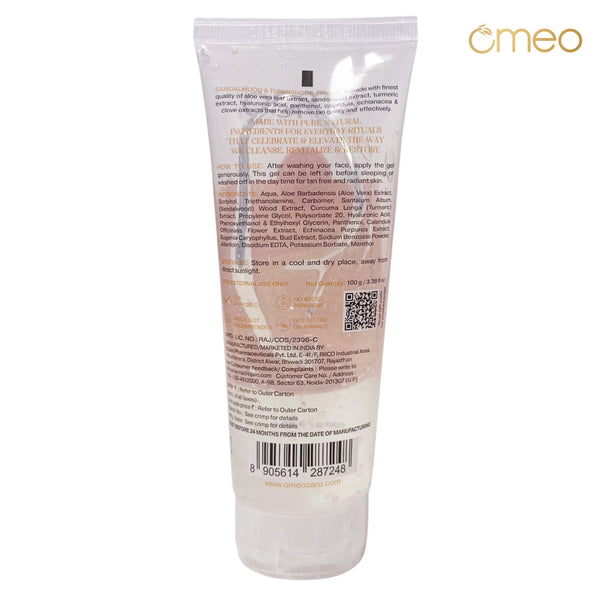 OMEO Sandalwood & Turmeric De-Tan Gel 100Gm back