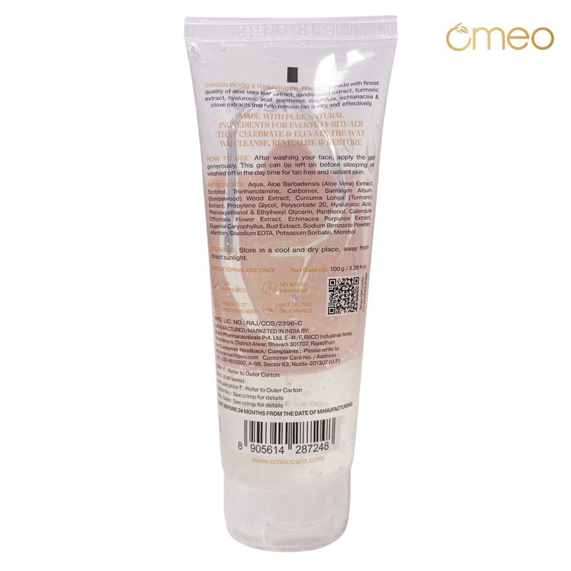 OMEO Sandalwood & Turmeric De-Tan Gel 100Gm back