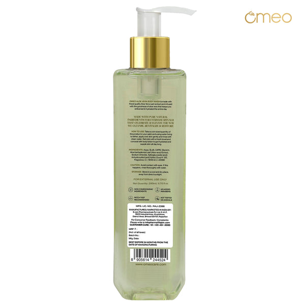 Omeo Aloe Vera Leaf Extracts Body Wash 200ML back