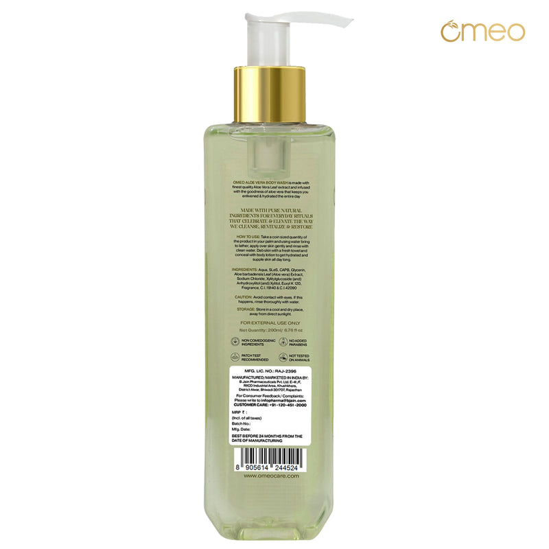 Omeo Aloe Vera Leaf Extracts Body Wash 200ML back
