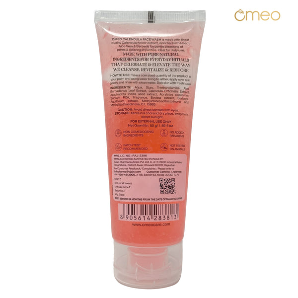 Omeo Calendula Face Wash with Neem & Aloe Vera (100g) back
