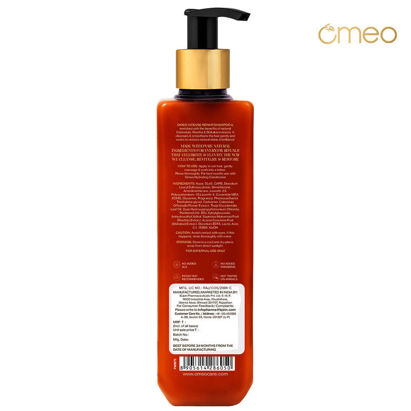 Omeo Intense Repair Shampoo (200ml) Back
