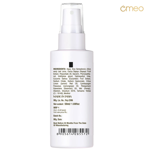 Omeo Lemon Face Mist 50ml back