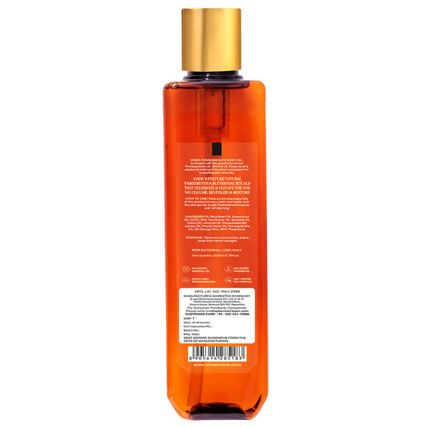 Omeo Pomegranate Body Oil 200ML back