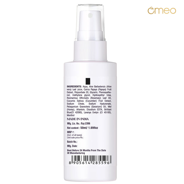 Omeo Rosemary Face Mist 50ml back