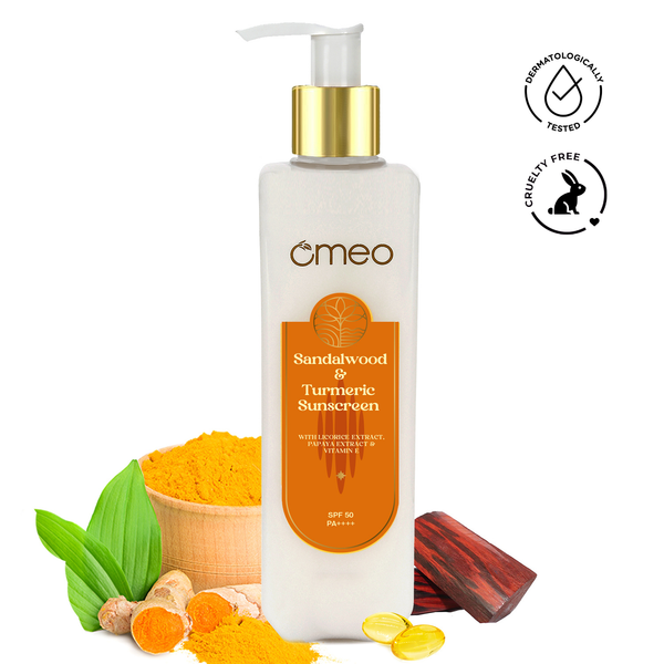 Omeo Sandalwood & Turmeric Sunscreen SPF 50 with PA++++ Protection 200GM