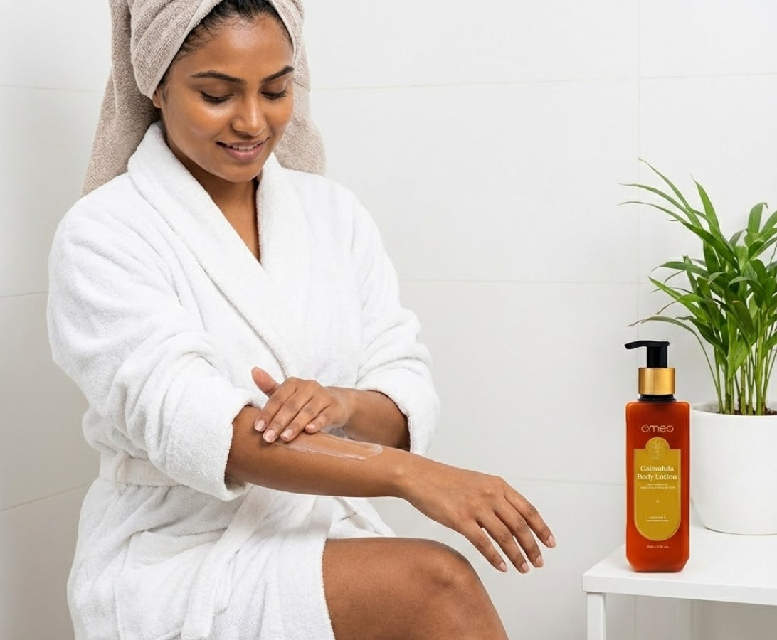 Apply on clean skin after bath.