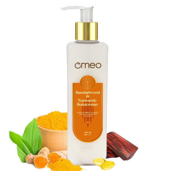 Omeo Sandalwood & Turmeric Sunscreen SPF 50 with PA++++ Protection 200GM