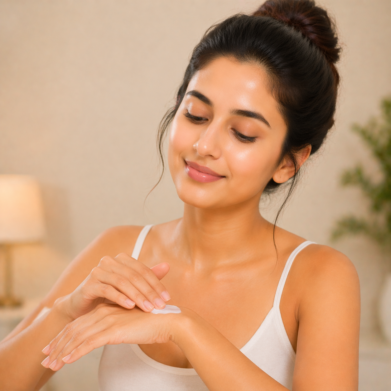 Apply evenly on clean hands and body
