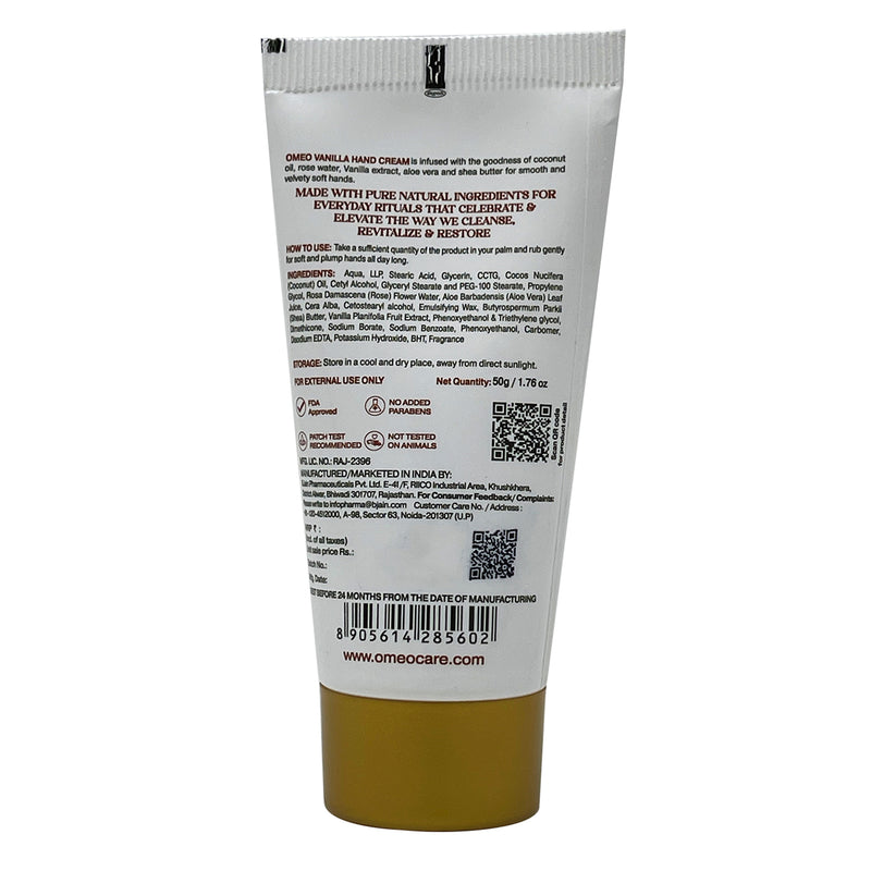 Omeo Vanilla Hand Cream 50g