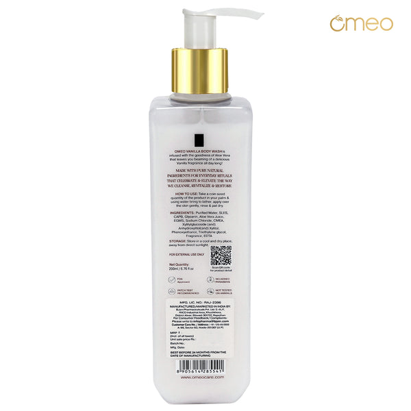 Omeo Vanilla Body Wash 200ml